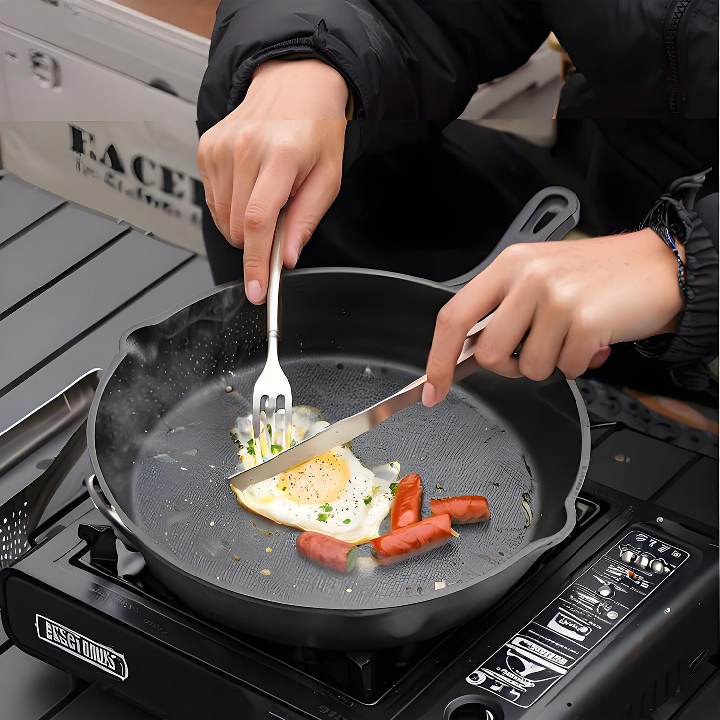 KRKZ Pre-Seasoned Cast Iron Skillet – Small Vintage Frying Pan for Eggs, Steak & More | Natural Non-Stick, No Chemical Coating | Oven & Stovetop Safe