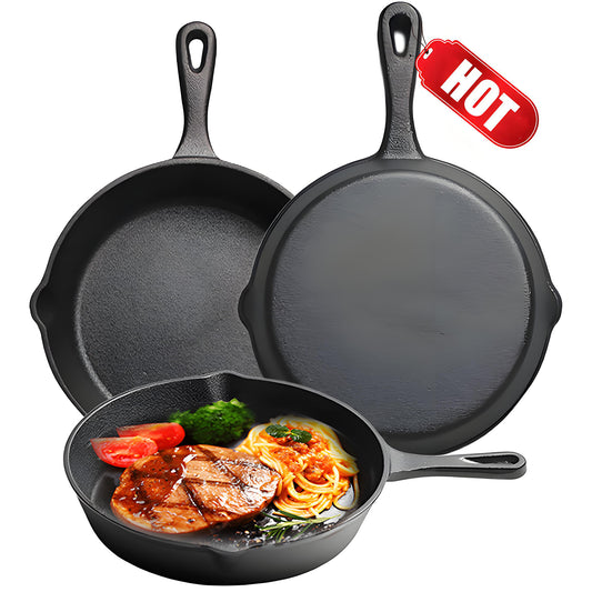 KRKZ Pre-Seasoned Cast Iron Skillet – Small Vintage Frying Pan for Eggs, Steak & More | Natural Non-Stick, No Chemical Coating | Oven & Stovetop Safe