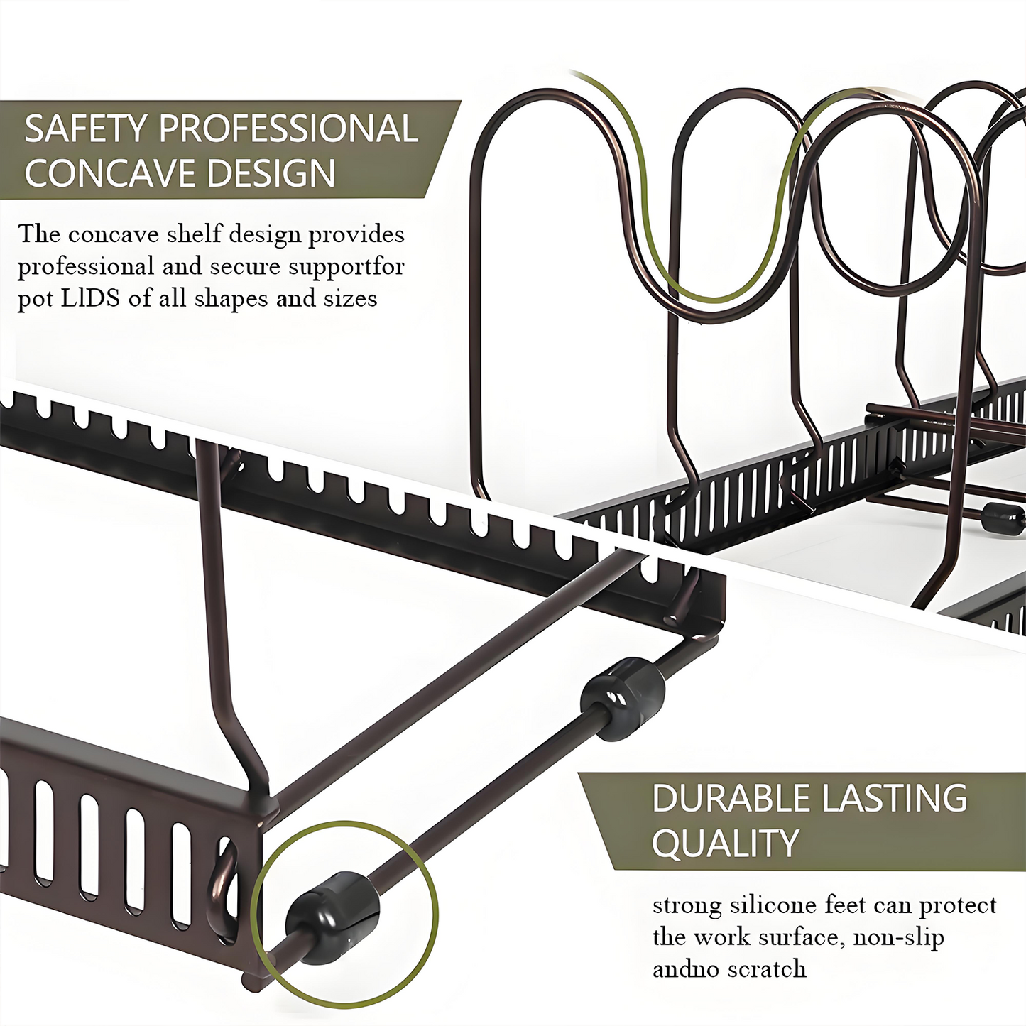KRKZ Adjustable Dish Rack - Stainless Steel w/Drain Tray, Black 22.8"x7.1"x7.1"