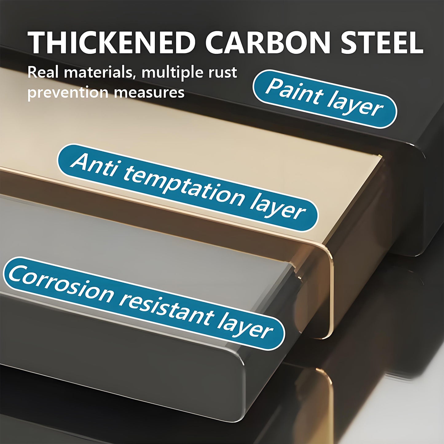 KRKZ 2-Tier Dish Rack - Large Stainless Steel Kitchen Drainer for Dishes, Bowls, Utensils (Spoons/Forks) (Black 16.9x6.7x15.4 in)