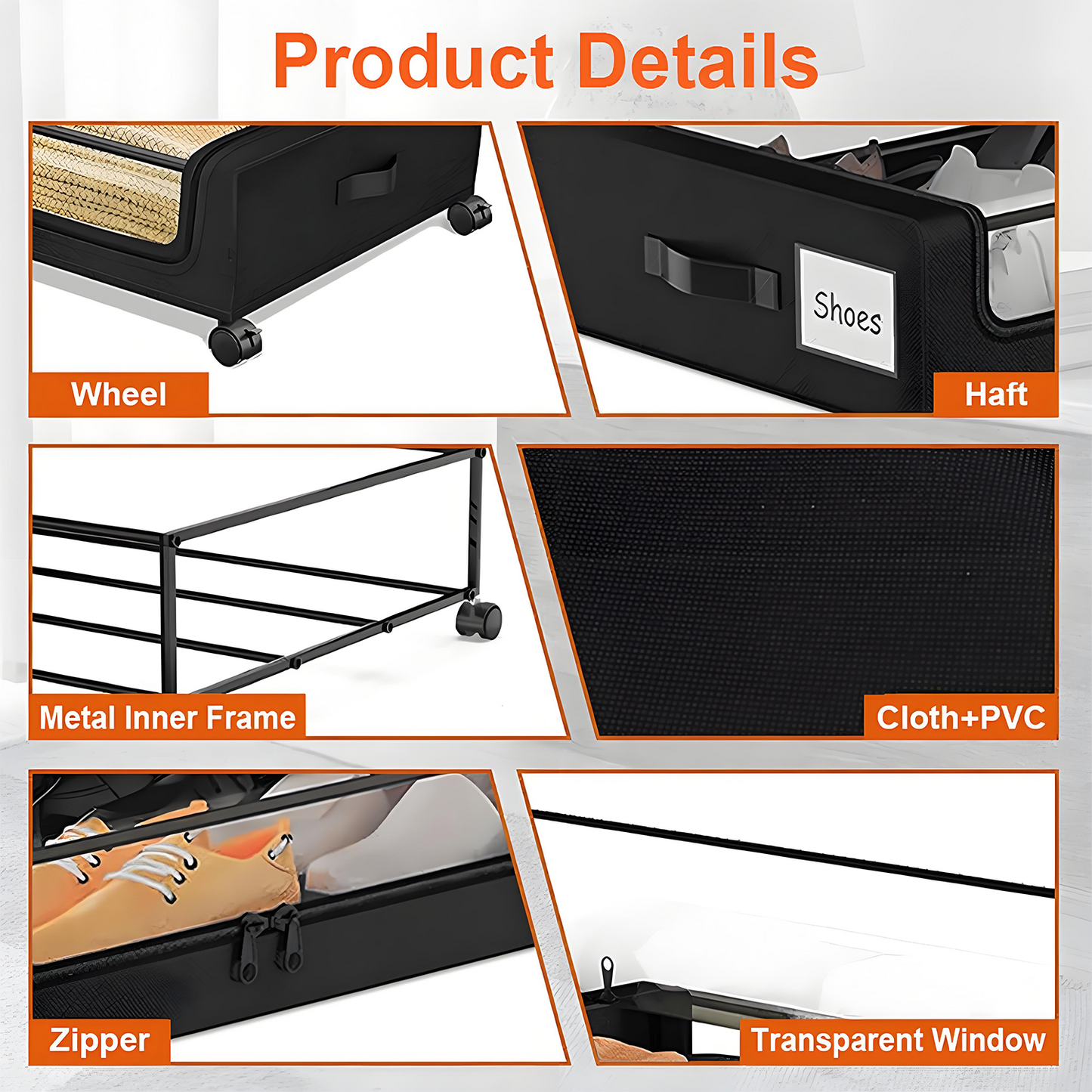 KRKZ 2-Pack Underbed Storage Bins with Wheels & Clear Lids, Space-Saving Organizers 30.7x16.9x5.7In